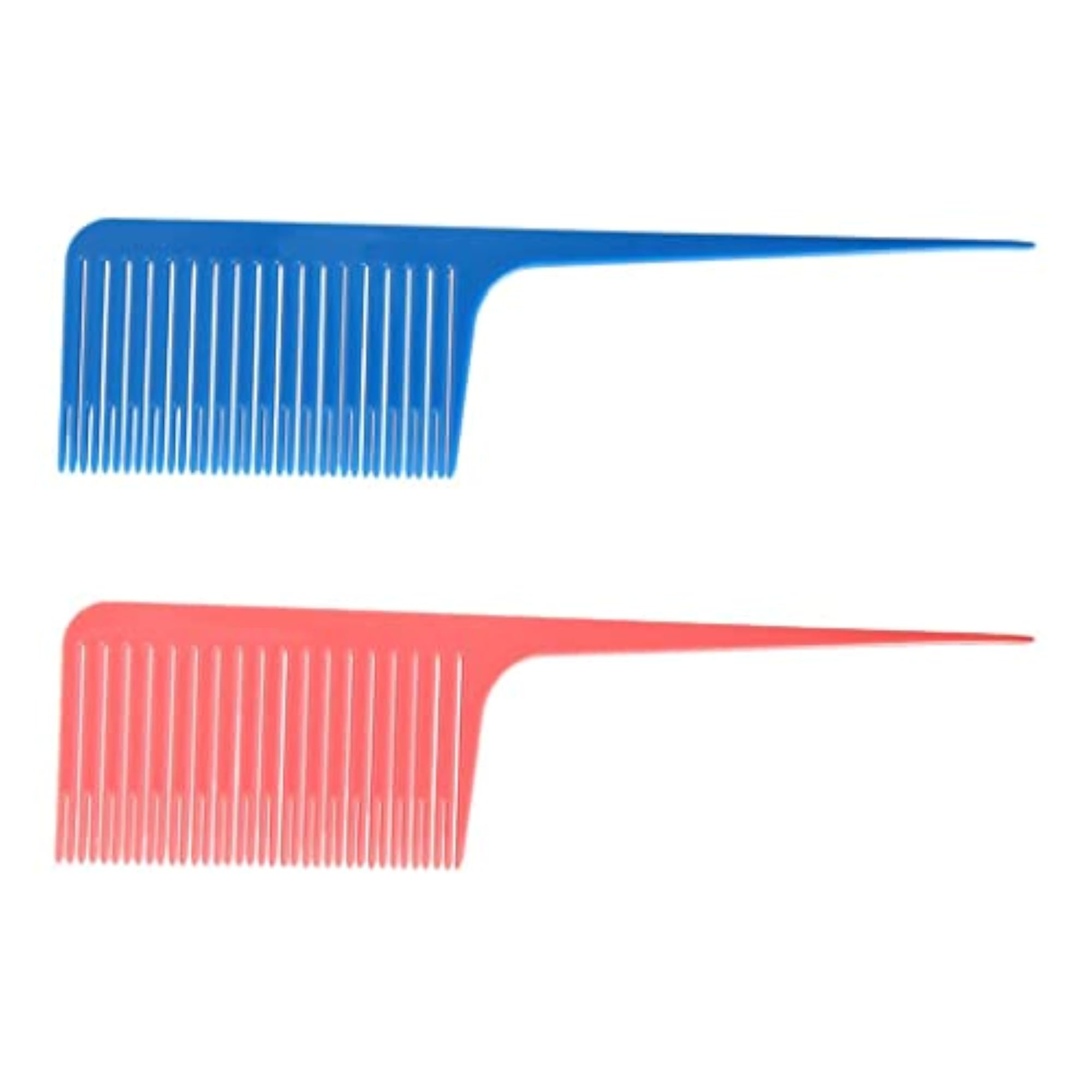 Professional Weaving Highlighting Foiling Hair Coloring Combs Pink & Blue